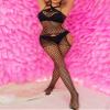Hedmy Women Sexy Fishnet Bodystockings Lingerie Halter Neck Cutout Full Body Jumpsuit Teddy Bodysuit Black One Size view 3
