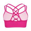Moggemol Kids Girls Basic Sports Bra Sleeveless Crisscross Keyhole Back Crop Top for Dance/Yoga/Running Red 14 view 2