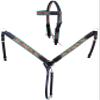 CHALLENGER Horse Western Tack Floral Headstall Bridle & Breast Collar Tack Set 78FK39B view 1
