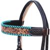 CHALLENGER Horse Western Tack Floral Headstall Bridle & Breast Collar Tack Set 78FK39B view 3