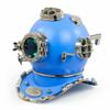 Diving Helmet US Navy Mark V~ Deep Sea Marine Divers Blue Finish Scuba Boston Helmet view 1