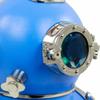 Diving Helmet US Navy Mark V~ Deep Sea Marine Divers Blue Finish Scuba Boston Helmet view 2