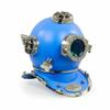 Diving Helmet US Navy Mark V~ Deep Sea Marine Divers Blue Finish Scuba Boston Helmet view 3