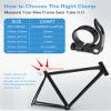 CUNCUI 2pcs Bike Seat Clamps 31.8mm, Seatpost Clamp, Premium Bike Seat Clamp, Inside Diameter of Seat Tube Clamp 31.8mm (Black) view 3