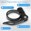 CUNCUI 2pcs Bike Seat Clamps 31.8mm, Seatpost Clamp, Premium Bike Seat Clamp, Inside Diameter of Seat Tube Clamp 31.8mm (Black) view 4