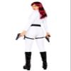 Roma Costume Women's 2pc Ops Spy Costume, White/Black, Large (5093) view 2