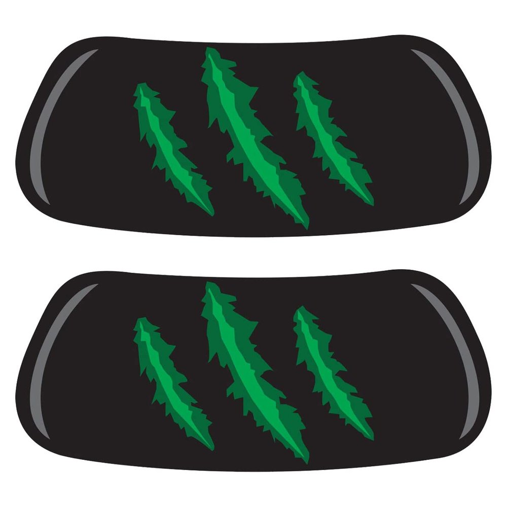 Anderson's Green and Black Claw Marks EyeBlacks, 12 Pairs per Package, School Spirit, Spirit Gear, Sports Fan Gear, Football Cheerleader Accessories, Homecoming