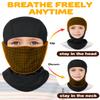 Breathable Kids Balaclava Ski Mask Boys Girls, Fleece Winter Face Mask Windproof Neck Warmer-Unique Design-Movable Face Part Black view 2