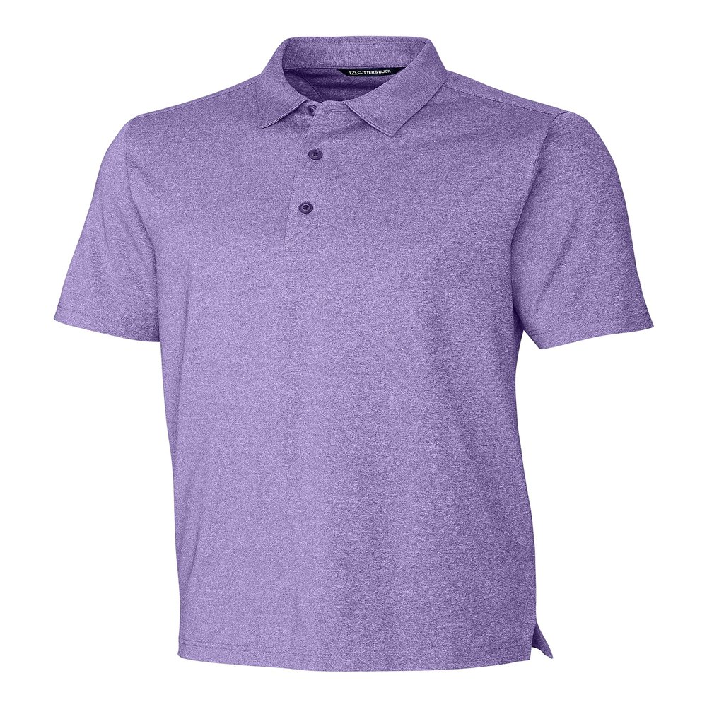Cutter & Buck Forge Heathered Stretch Mens Polo, Medium, College Purple Heather