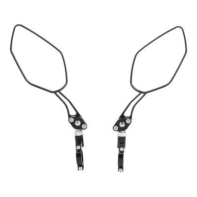 Handlebar Bike Mirror,Bike Mirrors Handlebar Rearview Mirror 2 Pack,Adjustable Black Bike Mirrors Aluminum Alloy Bike Rear View Mirror For Mountain Bike Electric Bike Motorcycle, Handlebar Bike M