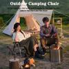 Camping Chair Camping Chair Lightweight Aluminum Alloy Outdoor Folding Chair, Compact Beach Lounge Chair, Ergonomic Fishing Chair with Wooden Armrests, with Hand Strap view 2