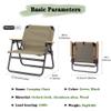Camping Chair Camping Chair Lightweight Aluminum Alloy Outdoor Folding Chair, Compact Beach Lounge Chair, Ergonomic Fishing Chair with Wooden Armrests, with Hand Strap view 3