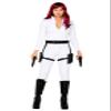 Roma Costume Women's 2pc Ops Spy Costume, White/Black, Small view 1