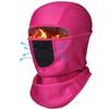 Breathable Kids Balaclava Ski Mask Boys Girls, Fleece Winter Face Mask Windproof Neck Warmer-Unique Design-Movable Face Part Hot Pink view 1