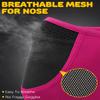 Breathable Kids Balaclava Ski Mask Boys Girls, Fleece Winter Face Mask Windproof Neck Warmer-Unique Design-Movable Face Part Hot Pink view 2