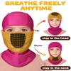 Breathable Kids Balaclava Ski Mask Boys Girls, Fleece Winter Face Mask Windproof Neck Warmer-Unique Design-Movable Face Part Hot Pink view 4