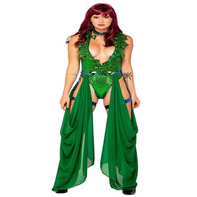 Roma Costume Women's 3pc Poisonous Kiss Costume, Green, Small (5086)