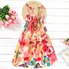 Dress for Girls Toddler Kids Girls Floral Bohemian Flowers Sleeveless Beach Straps Dress Princess Clothes (Red, 2 Years) view 2