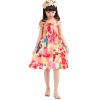 Dress for Girls Toddler Kids Girls Floral Bohemian Flowers Sleeveless Beach Straps Dress Princess Clothes (Red, 2 Years) view 3