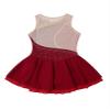 Daenrui Kids Girls Ice Figure Skating Dress Leotard Sparkle Rhinestone Sleeveless Mesh Splice Tutu Skirts Dancewear Red 6 Years view 4