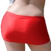 Loloda Women's Shiny Oil Bodycon Pencil Micro Short Mini Skirt Night Clubwear Beachwear Red One Size view 1