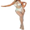 Hedmy Women Sexy Fishnet Bodystockings Lingerie Halter Neck Cutout Full Body Jumpsuit Teddy Bodysuit Light Blue One Size view 1