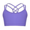 Moggemol Kids Girls Basic Sports Bra Sleeveless Crisscross Keyhole Back Crop Top for Dance/Yoga/Running Lavender 8 view 1