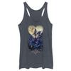 Disney Kingdom Hearts Poster Logo Women's Racerback Tank Top, Navy Blue Heather, X-Large view 1