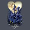 Disney Kingdom Hearts Poster Logo Women's Racerback Tank Top, Navy Blue Heather, X-Large view 3