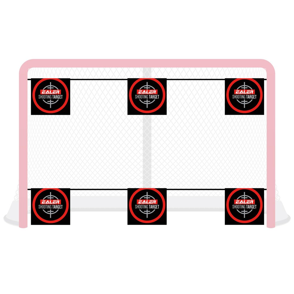 EALER Hockey Shooting Targets Shooting Training Aid Six Targets per Set Easy to Hang and Quite Teens, Adult Players, 6 Hockey Targets & 2 Straps