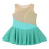 Daenrui Kids Girls Ice Figure Skating Dress Leotard Sparkle Rhinestone Sleeveless Mesh Splice Tutu Skirts Dancewear Green 10 Years view 4