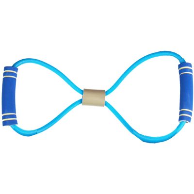 Exercise Fitness Resistance Yoga Boxing Elastic Rubber Band with Handles, Blue/Blue