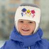 Nickelodeon baby boys Shark Toddler Fleece Trapper Winter With Sherpa Lining and Mitten Set Beanie Hat, Shark, 2-4T US view 2