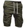 tuduoms Mens Joggers Shorts Casual Slim Fit Elastic Waist Cargo Shorts Sweatpants Active Gym Running Workout Athletic Shorts Army Green view 3