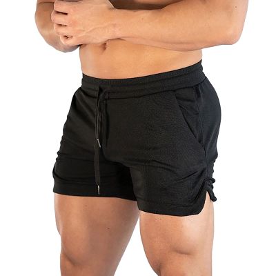 tuduoms Men's 3 Inches Workout Activewear Quick Dry Mesh Running Shorts Lightweight Bodybuilding Athletic Jogging Gym Shorts Black