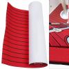 VPABES EVA Foam Boat Flooring Decking Sheet Marine Mat Non-Slip and Self-Adhesive Flooring, 94.5x35.4'' Boat Flooring for House, Boat, Marine, Yacht, Ship, Dock, Gym (Red with Black Lines ) view 3