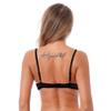 Agoky Women's Lace Balconette Underwire Bra Tops Adjustable Strap Unlined Bralette Underwear Black 5X-Large view 3