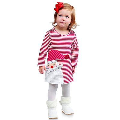 AnFeng Navy Kids Dress Outfits Dress Toddler Girls Santa Kids Christmas Princess Striped Baby Clothes Girls Dress&Skirt (Red, 9-12 Months)