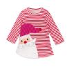 AnFeng Navy Kids Dress Outfits Dress Toddler Girls Santa Kids Christmas Princess Striped Baby Clothes Girls Dress&Skirt (Red, 9-12 Months) view 3