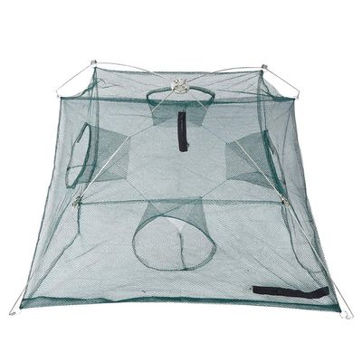 plplaaoo Fishing Net Fish Shrimp,Fishing Bait Trap,Foldable Shrimp Net Crawfish Net Bait Trap,4/6 Holes Mesh Nylon Fishing Net Shrimp Cage for Catching Eels Crabs Lobsters Shrimp Crabs