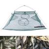 plplaaoo Fishing Net Fish Shrimp,Fishing Bait Trap,Foldable Shrimp Net Crawfish Net Bait Trap,4/6 Holes Mesh Nylon Fishing Net Shrimp Cage for Catching Eels Crabs Lobsters Shrimp Crabs view 2