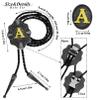 2 Pieces Belt Buckle Bolo Tie Small Set Golden Initial Letter A to Z Western Cowboy Costume Accessory for Men Women A view 3