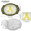 2 Pieces Belt Buckle Bolo Tie Small Set Golden Initial Letter A to Z Western Cowboy Costume Accessory for Men Women A view 4