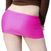 Loloda Women's Shiny Oil Bodycon Pencil Micro Short Mini Skirt Night Clubwear Beachwear Hot Pink One Size view 1