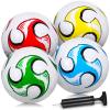 Shappy 4 Pcs Soccer Ball Size 3 with Pump Deflated, Outdoor Indoor Soccer Balls Football for Sport Game Youth Boys Teens Adult Training Practice Gifts view 1