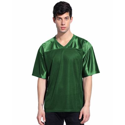 TopTie Mens Football Jersey Shirt, Adult Mesh Soccer Jerseys Breathable, Game Day Team Shirt-Army Green-3XL
