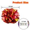 Hooshing 2PCS Red and Gold Pom Poms Cheerleading with Baton Handle for Team Spirit Sports Dance Cheering Kids Adults view 2
