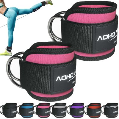 AOHO MOOON Ankle Strap for Cable Machine Attachments, gym accessories for women and men, neoprene ankle cuffs for glute kickback, leg Workouts ande Booty Hip Abductors Exercise