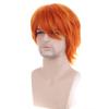 RightOn Dark Orange Wig Short Ginger Wig Cosplay Wigs for Costume Party and Dress Up Short Orange Wigs for Men and Women Halloween Hairnet Include view 1