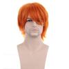 RightOn Dark Orange Wig Short Ginger Wig Cosplay Wigs for Costume Party and Dress Up Short Orange Wigs for Men and Women Halloween Hairnet Include view 2